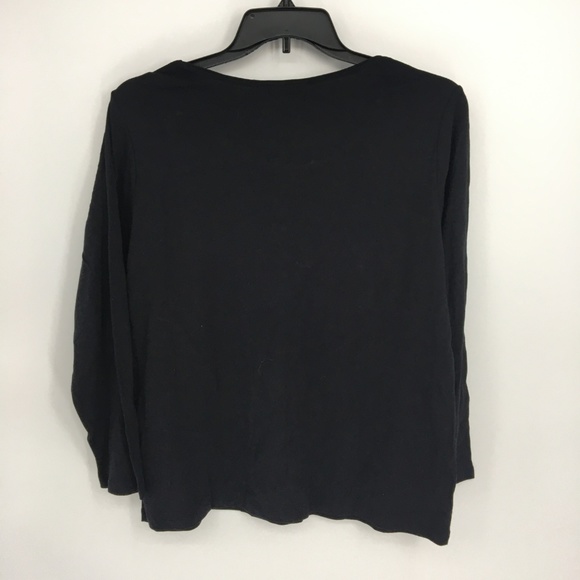 Karen Scott Embellished Christmas Tree Black Top - Picture 7 of 8